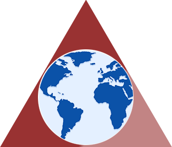 globe with highlighted right triangle