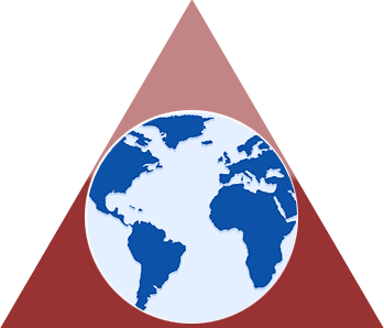 globe with highlighted upper triangle